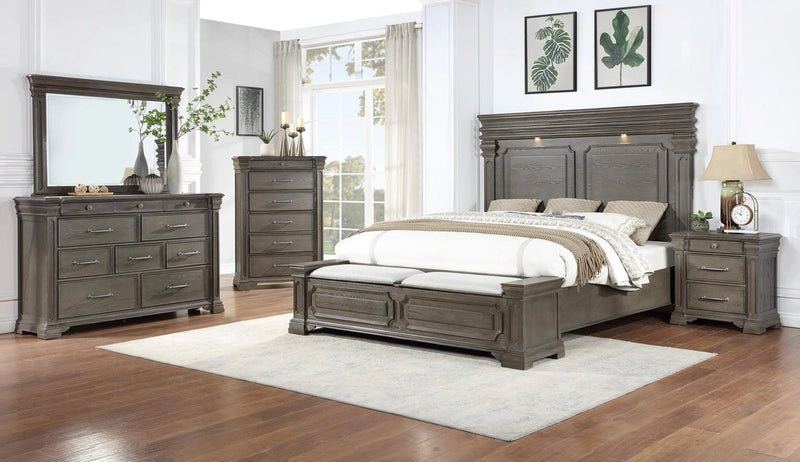 B067 Bed Frame-Dresser-Mirror-Chest-Nightstand