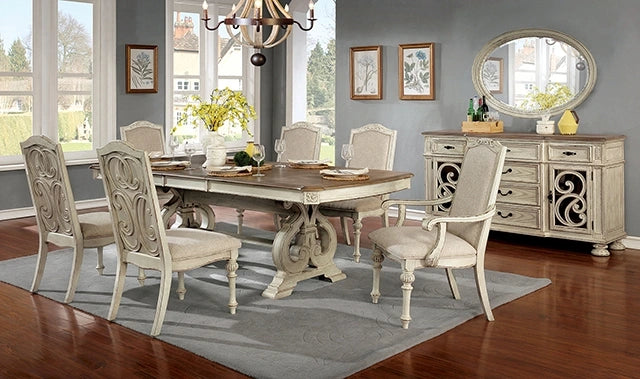 FOA East ARCADIA dining table with rectangular wood tabletop and sturdy legs