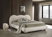 FOA East Finamore Bed with upholstered headboard and modern frame, shown in a bedroom setting