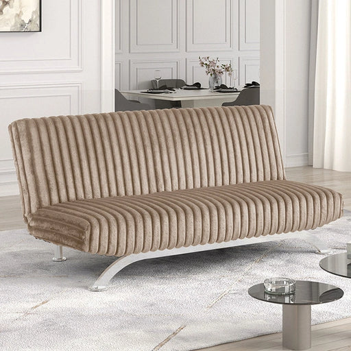 FOA East Futon Sofa Bed Villeneuve in a modern upholstered design