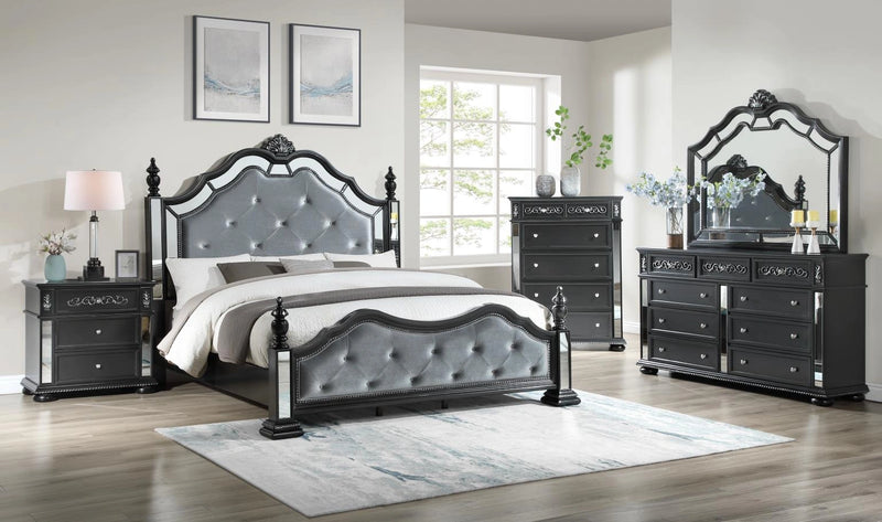 B091 Bed-Dresser-Mirror
