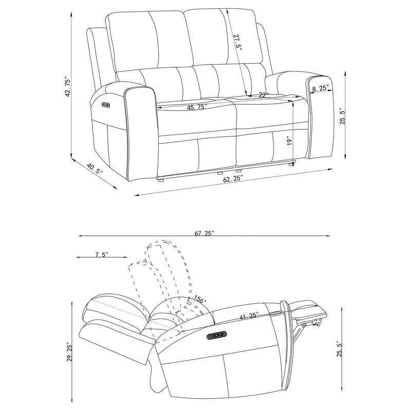Brickston Triple Power Reclining Sofa Set