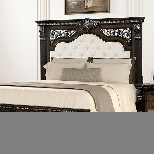 Promenade E.King & Queen Bed Brown & White